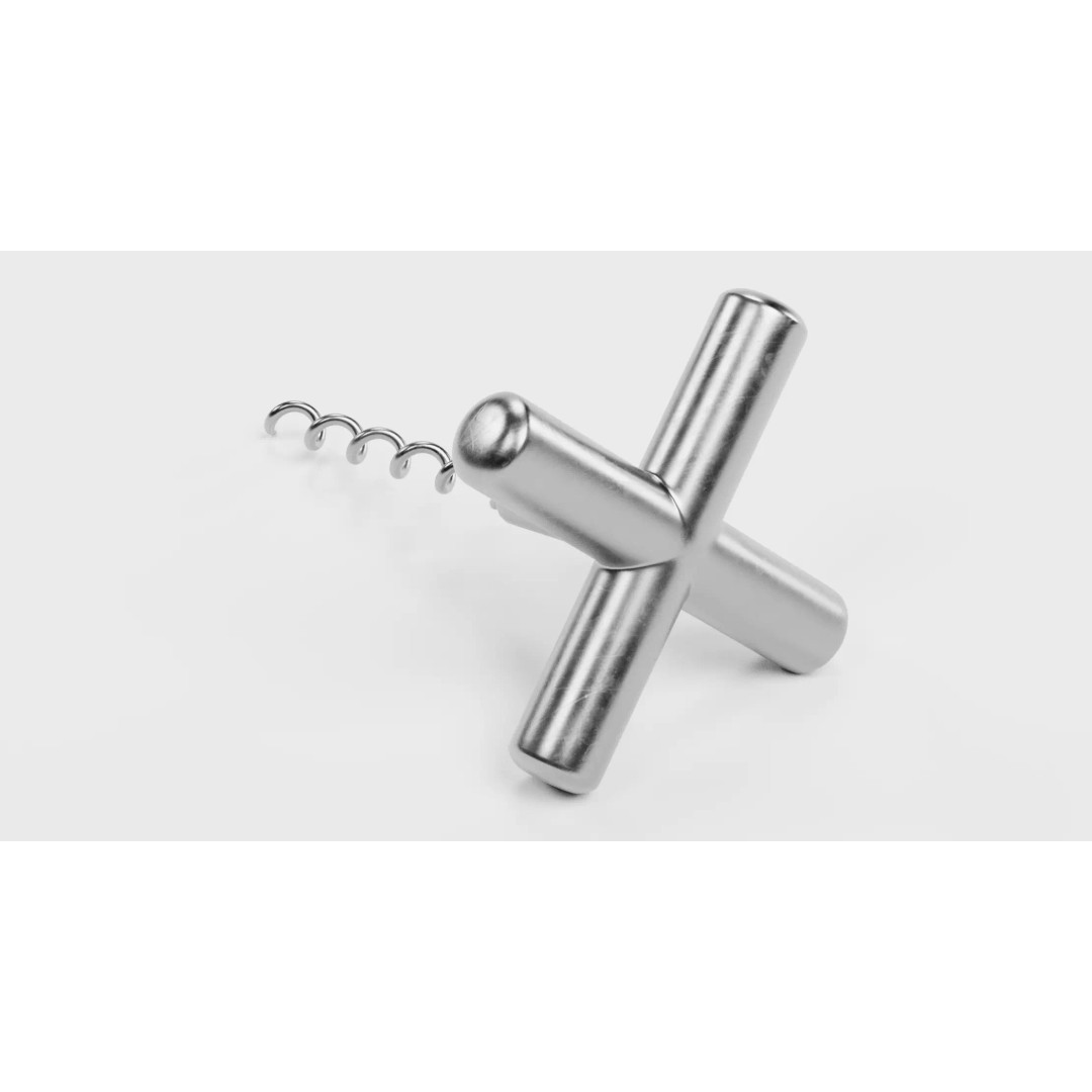 Corkscrew 3D Model – Realistic Twist-and-Pull Design, Blender - View 6