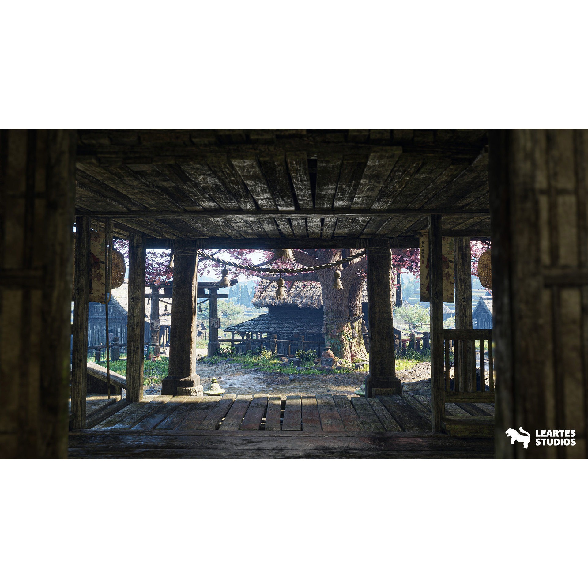 Feudal Japanese Village - Low-Poly Game-Ready 3D Model - View 10