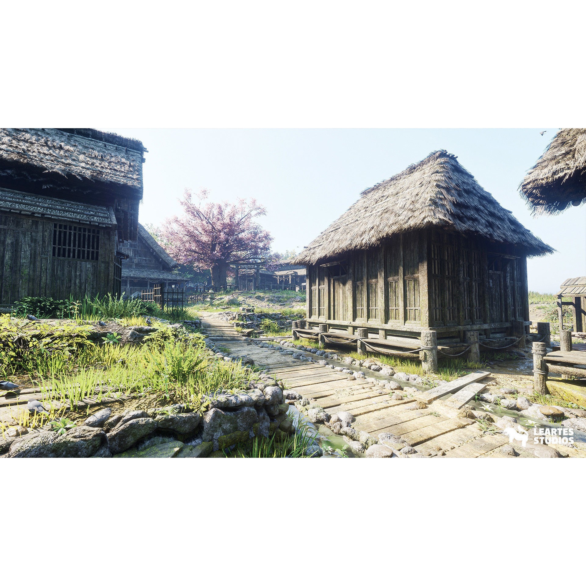 Feudal Japanese Village - Low-Poly Game-Ready 3D Model - View 13