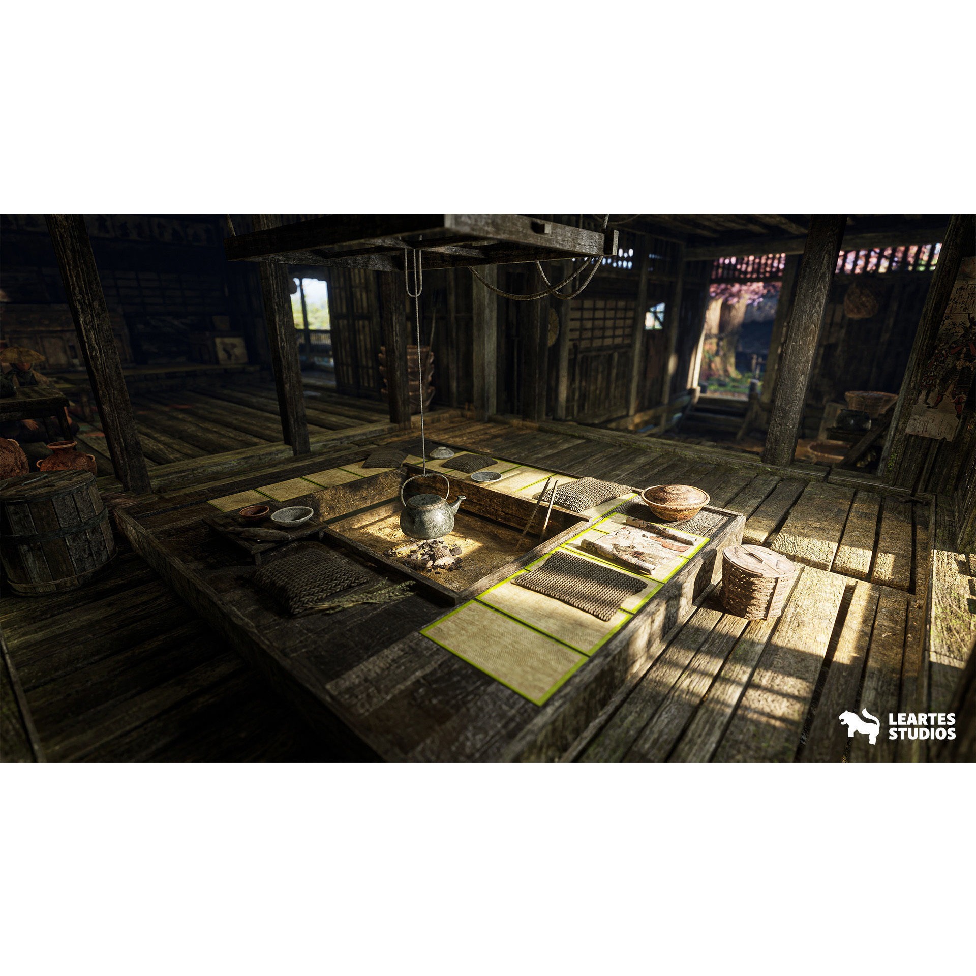 Feudal Japanese Village - Low-Poly Game-Ready 3D Model - View 17