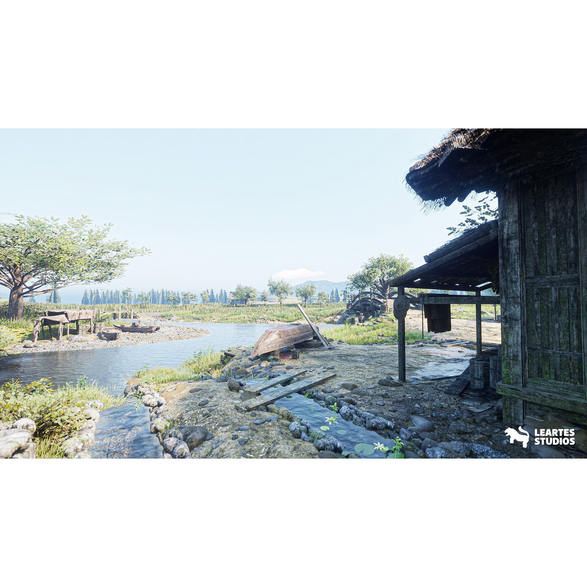 Feudal Japanese Village - Low-Poly Game-Ready 3D Model - View 18