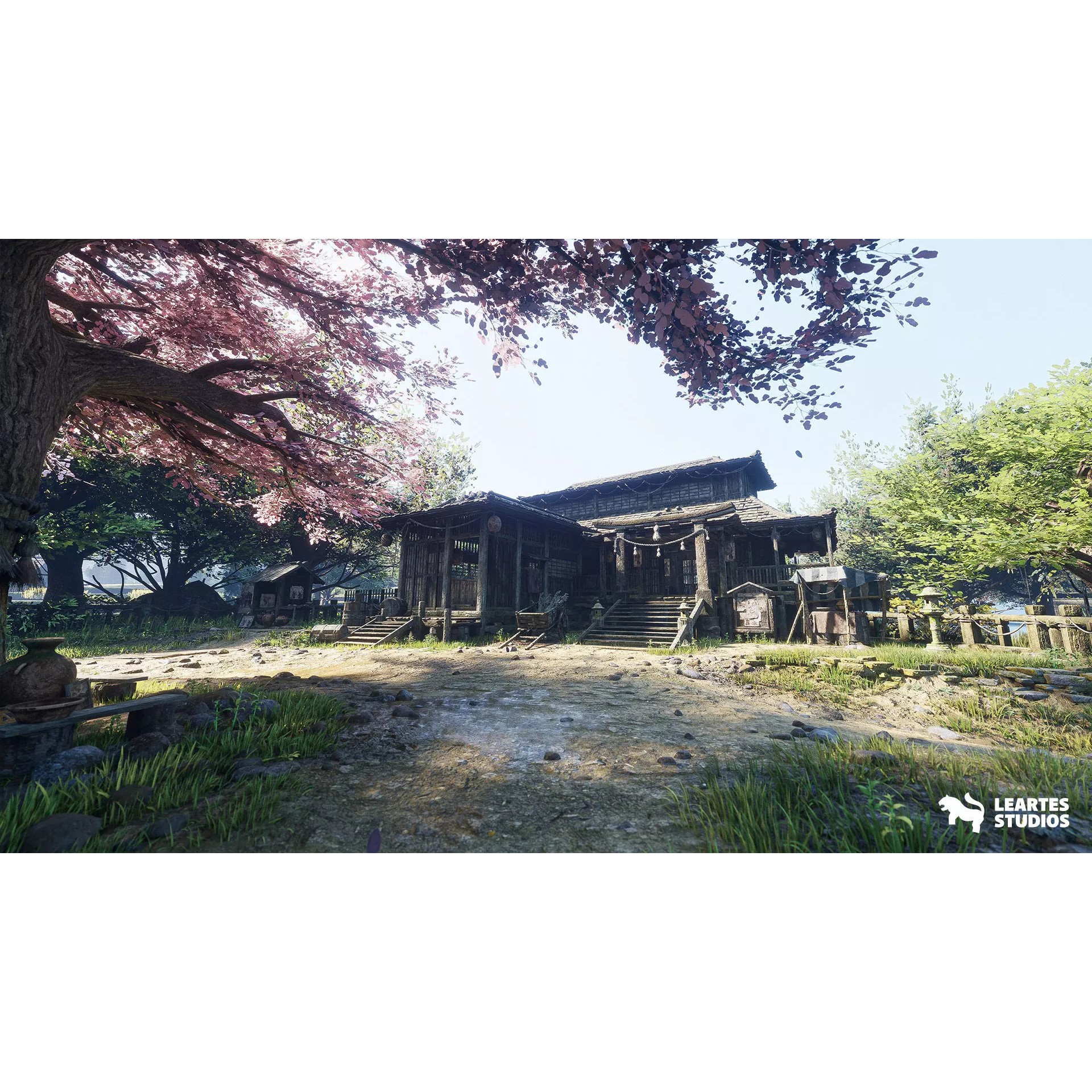 Feudal Japanese Village - Low-Poly Game-Ready 3D Model - View 2