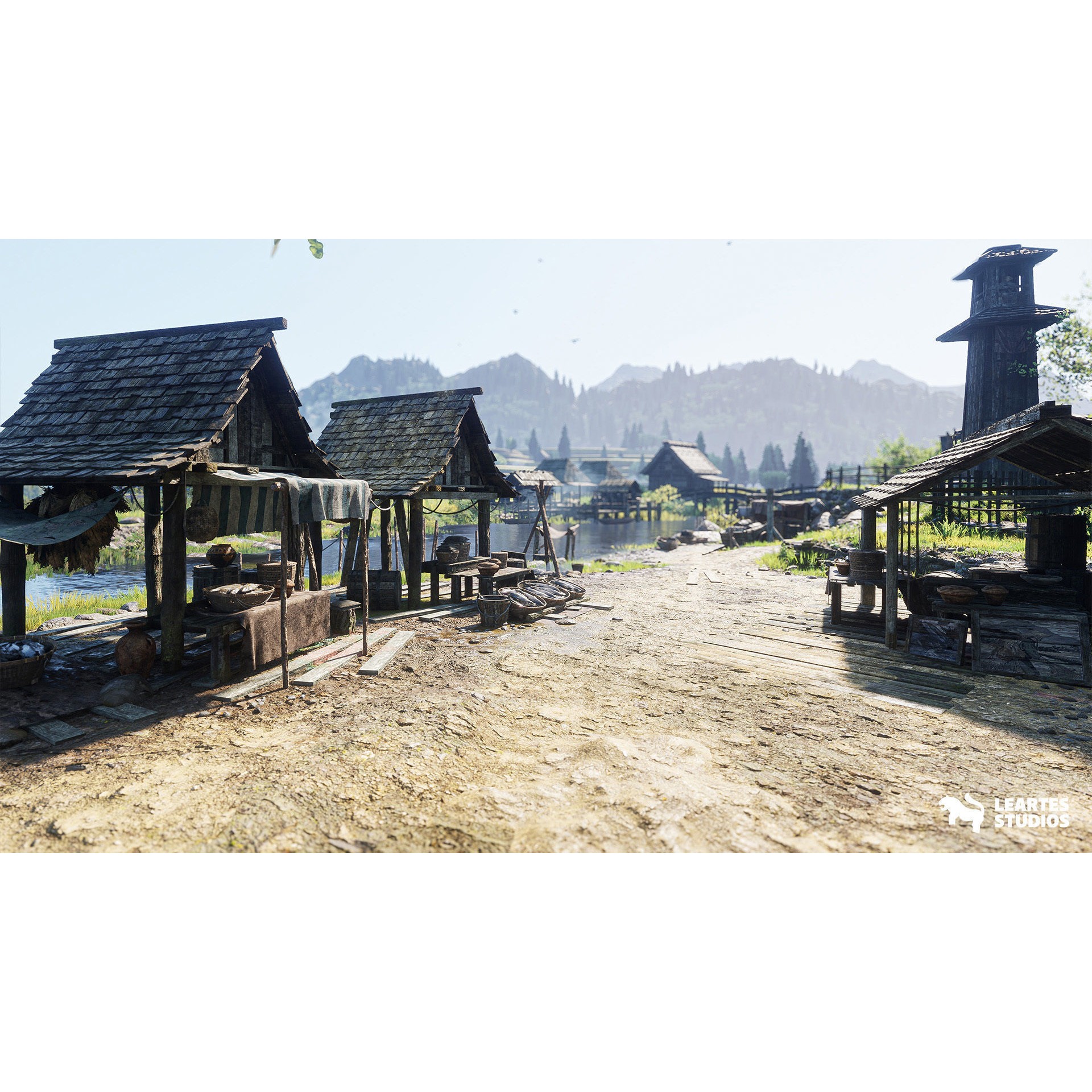 Feudal Japanese Village - Low-Poly Game-Ready 3D Model - View 5
