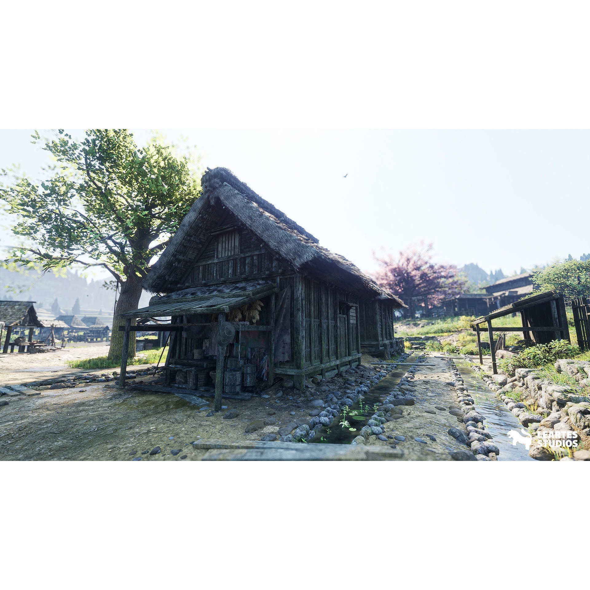 Feudal Japanese Village - Low-Poly Game-Ready 3D Model - View 8