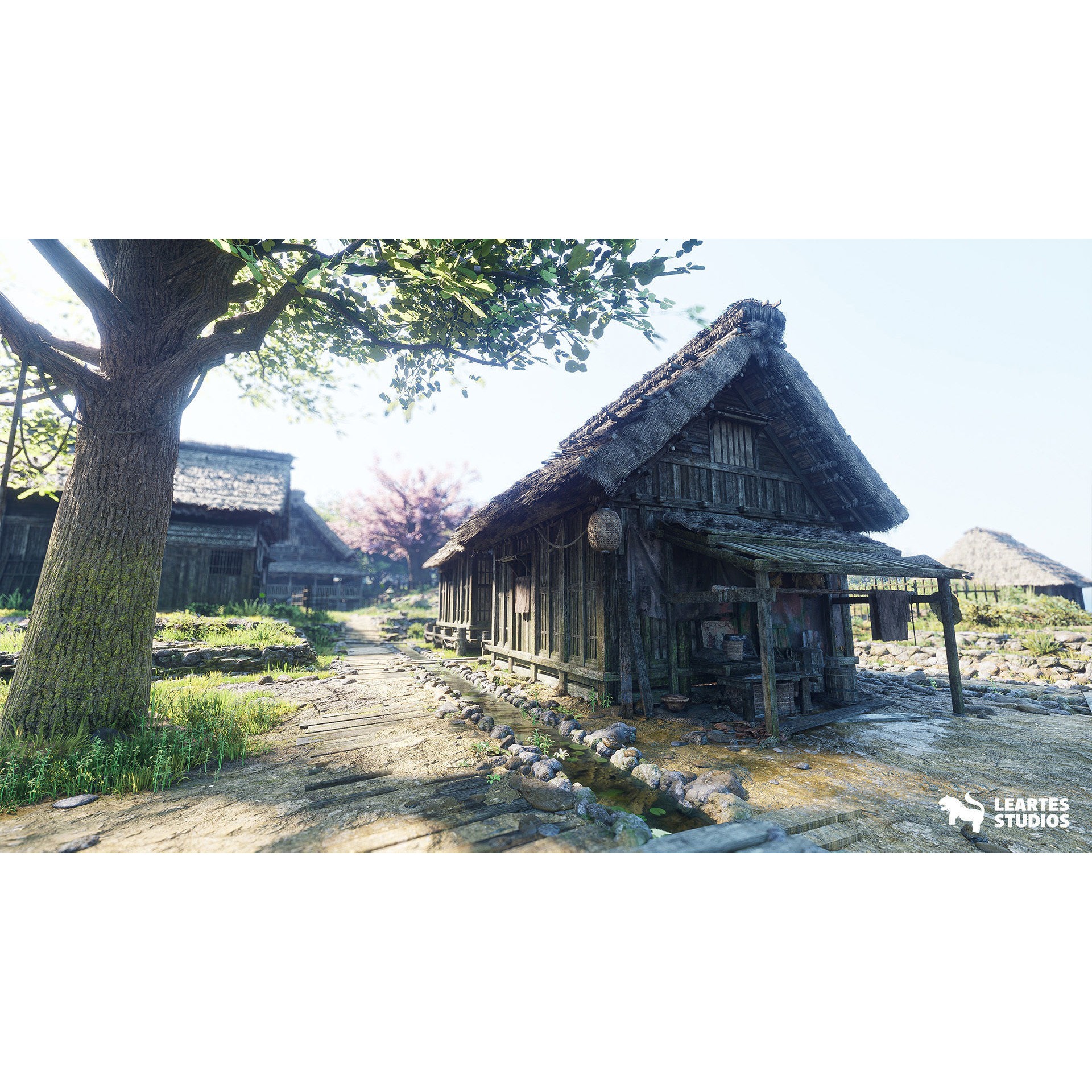 Feudal Japanese Village - Low-Poly Game-Ready 3D Model - View 9