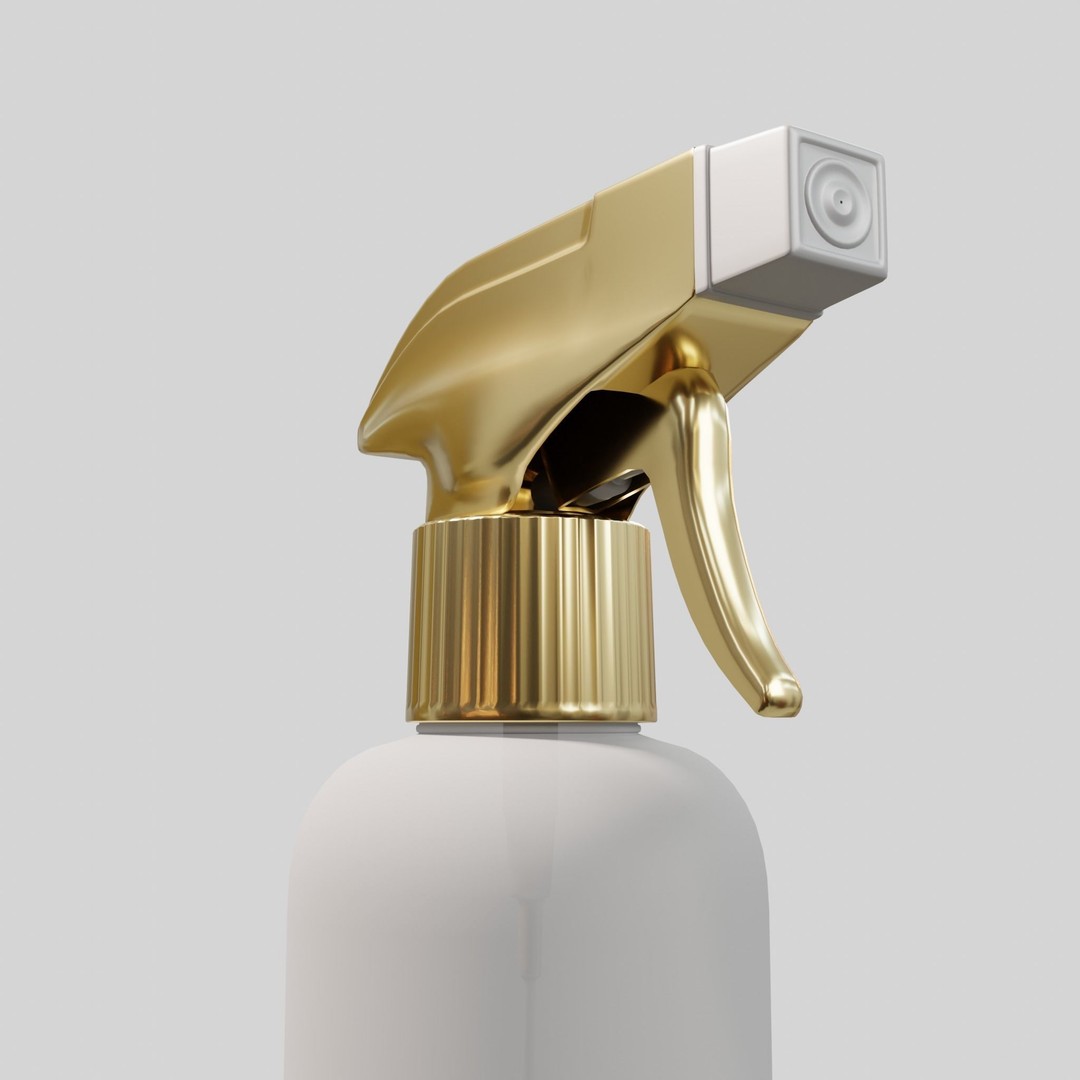 Water Spray 3D Model – Low Poly Household Tool, Blender, FBX, OBJ - View 6
