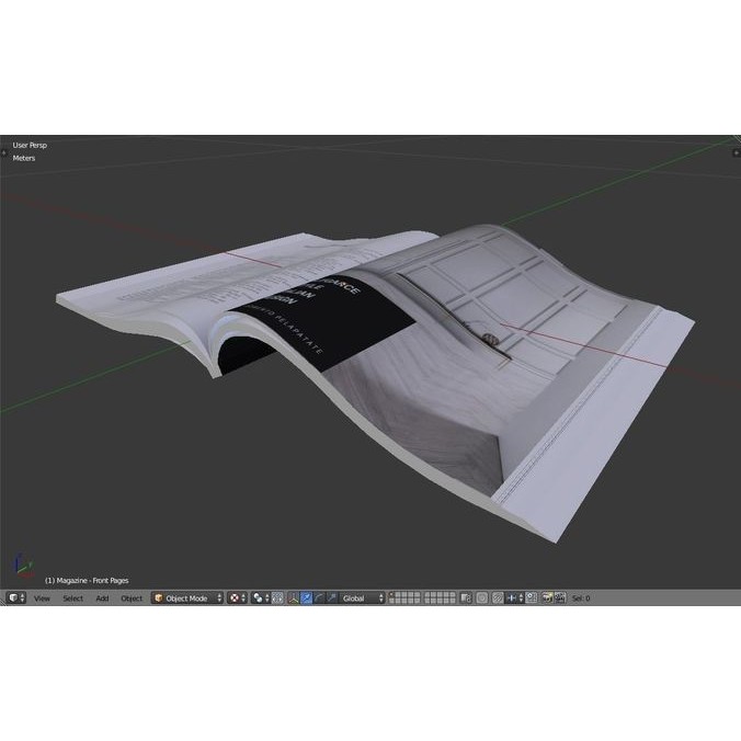 Open Magazine 3D Model – Low Poly Architectural Design Asset, FBX - View 11
