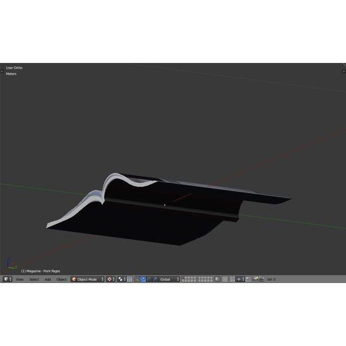 Open Magazine 3D Model – Low Poly Architectural Design Asset, FBX - View 13