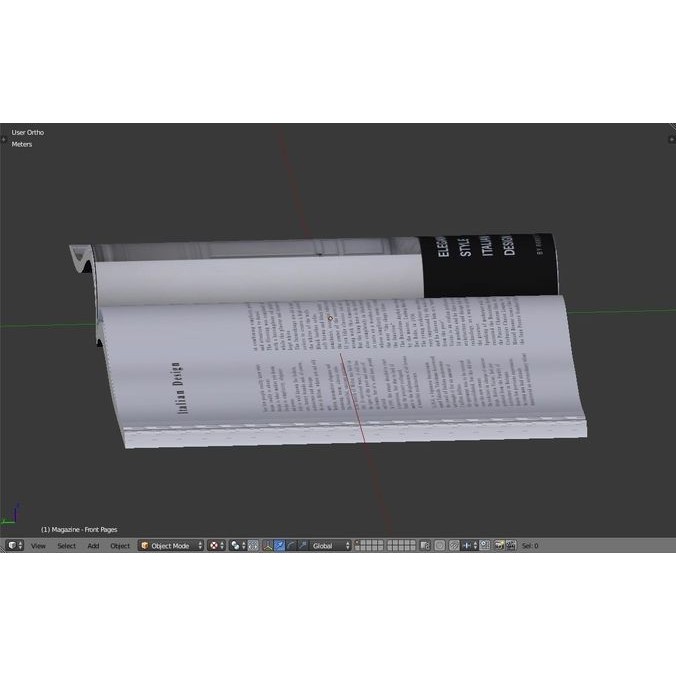 Open Magazine 3D Model – Low Poly Architectural Design Asset, FBX - View 24