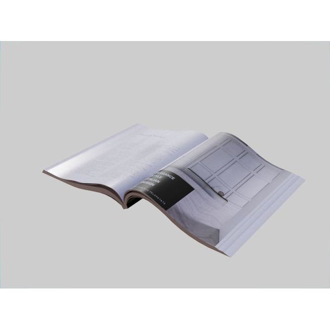 Open Magazine 3D Model – Low Poly Architectural Design Asset, FBX - View 3