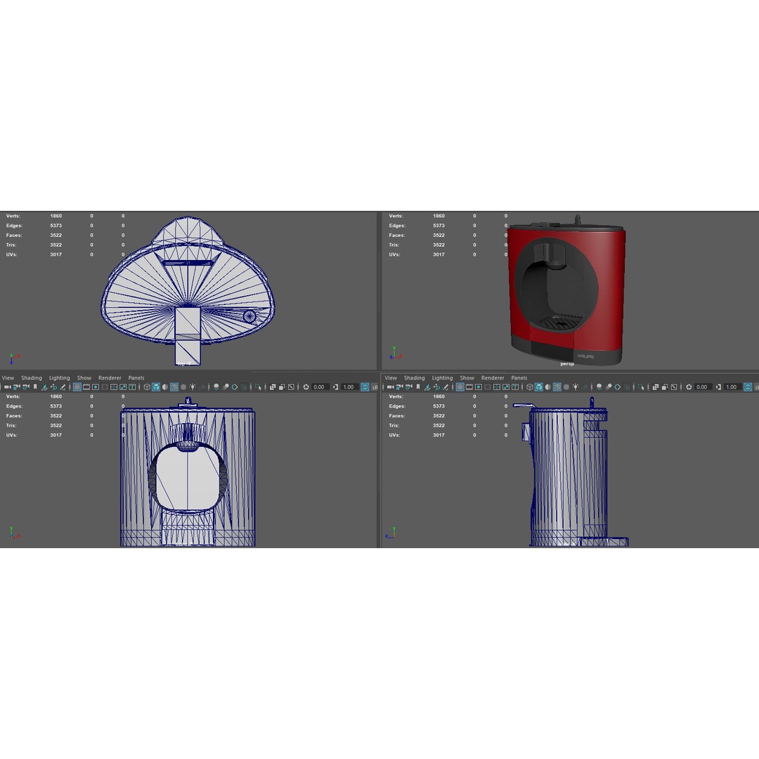 Coffee Maker 3D Model – Low Poly PBR Kitchen Appliance, FBX, OBJ