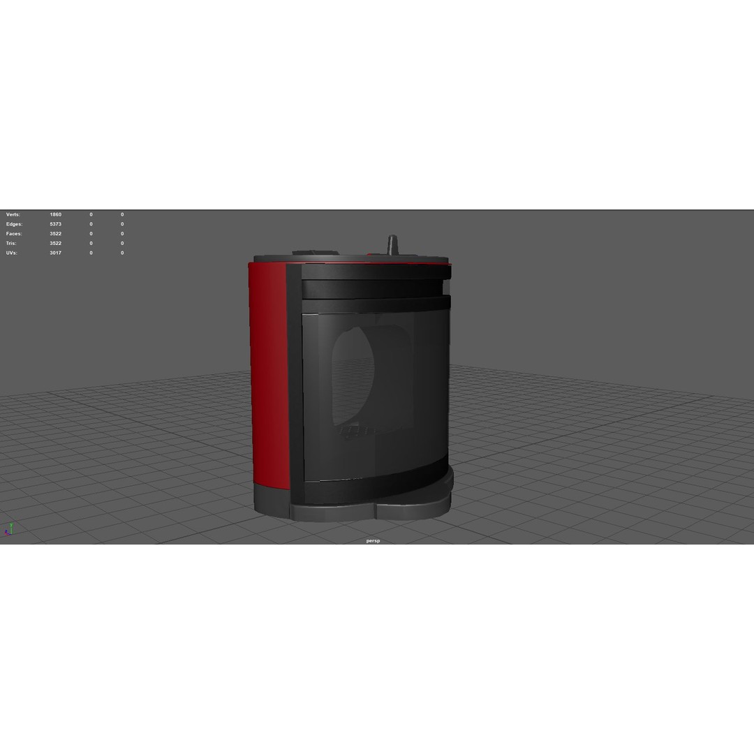 Coffee Maker 3D Model – Low Poly PBR Kitchen Appliance, FBX, OBJ - View 10