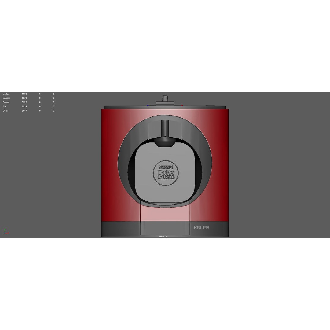 Coffee Maker 3D Model – Low Poly PBR Kitchen Appliance, FBX, OBJ - View 13