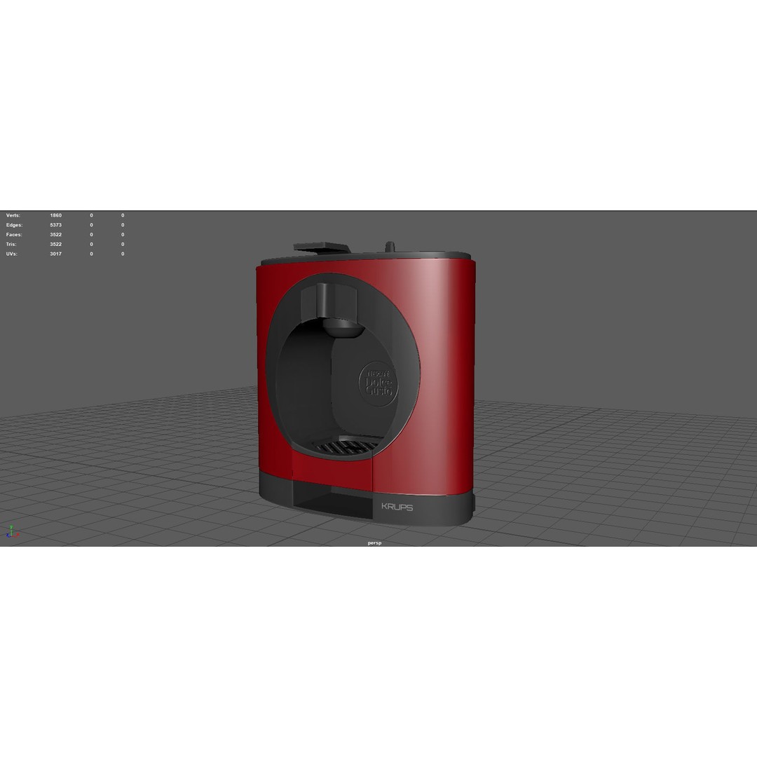 Coffee Maker 3D Model – Low Poly PBR Kitchen Appliance, FBX, OBJ - View 6