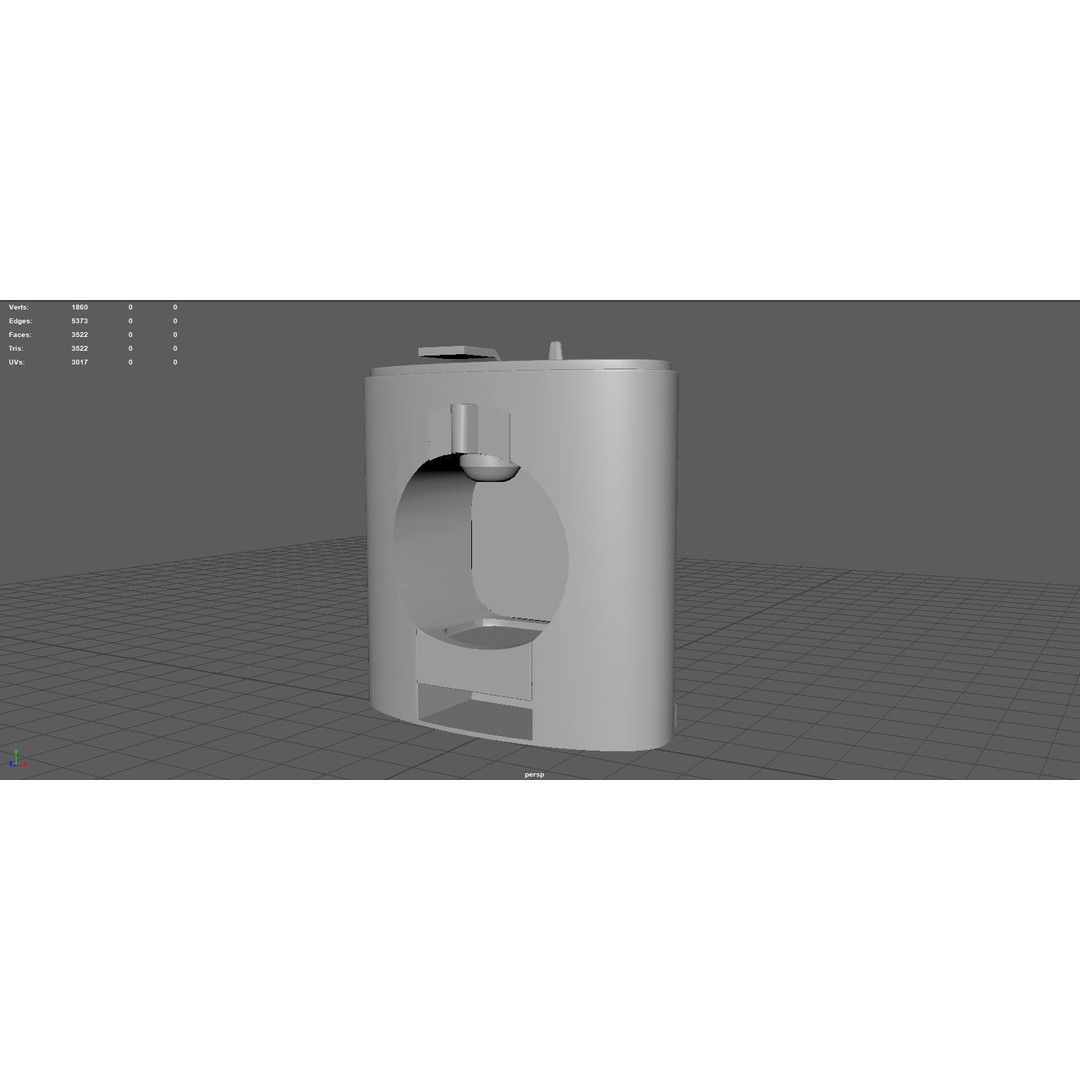 Coffee Maker 3D Model – Low Poly PBR Kitchen Appliance, FBX, OBJ - View 7