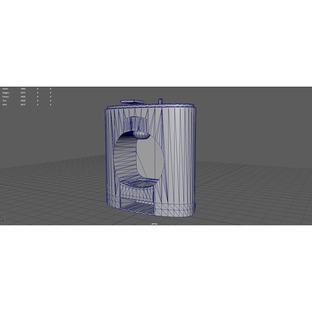 Coffee Maker 3D Model – Low Poly PBR Kitchen Appliance, FBX, OBJ - View 8