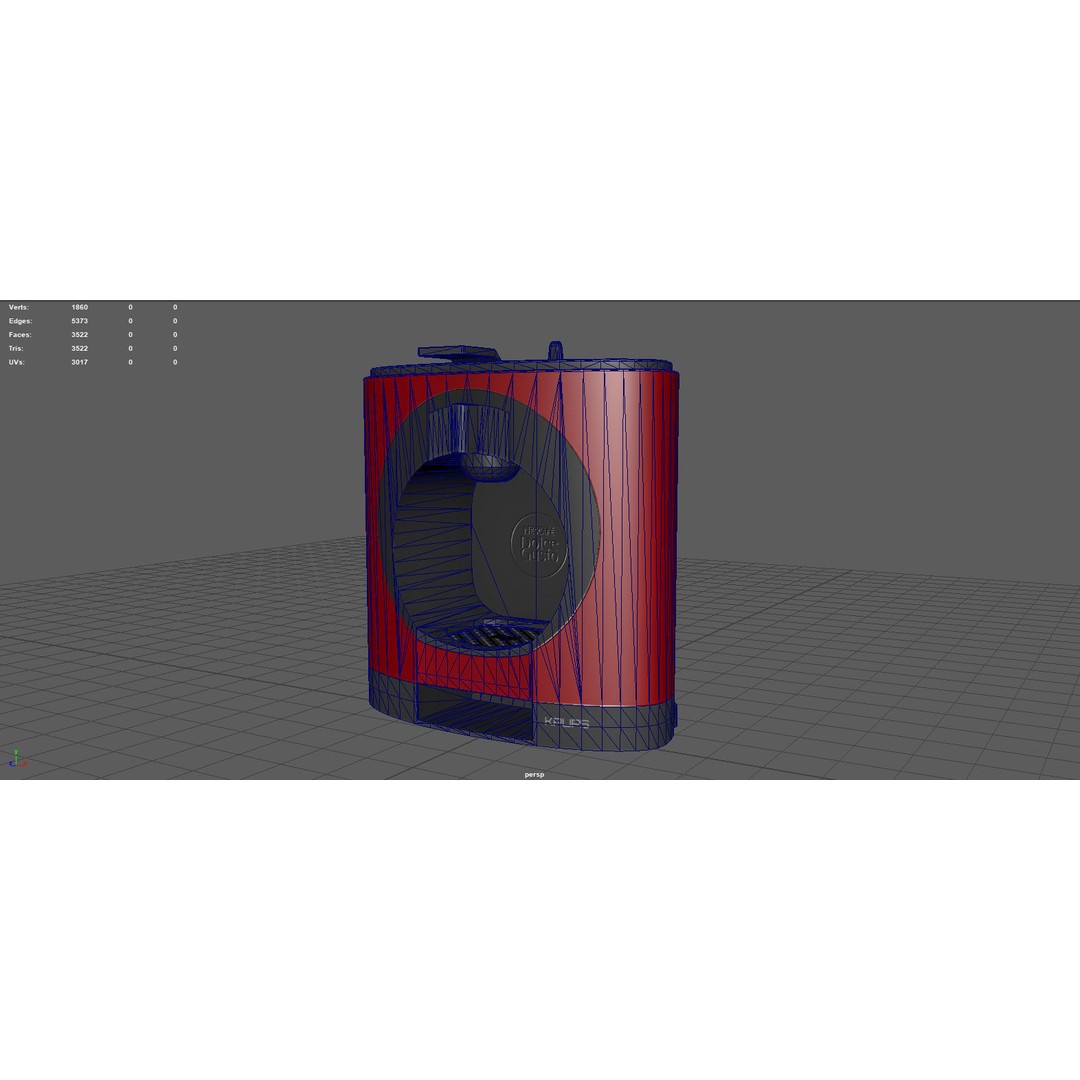 Coffee Maker 3D Model – Low Poly PBR Kitchen Appliance, FBX, OBJ - View 9