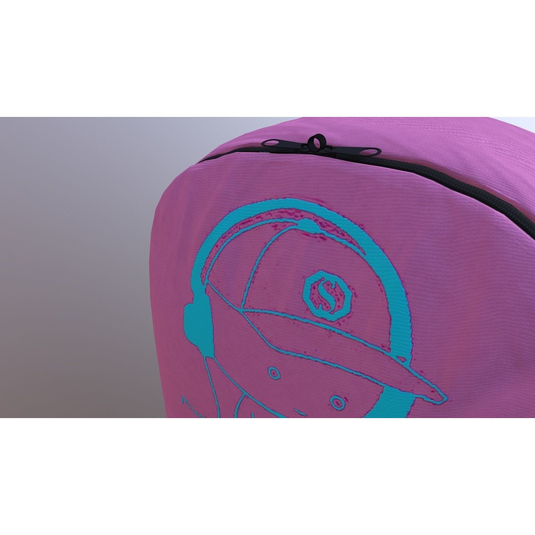 Kono Children Luggage Bag 3D Model – Game Ready PBR Asset, FBX, OBJ - View 16