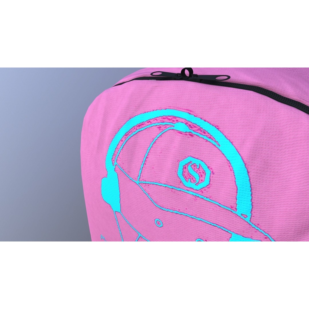 Kono Children Luggage Bag 3D Model – Game Ready PBR Asset, FBX, OBJ - View 17