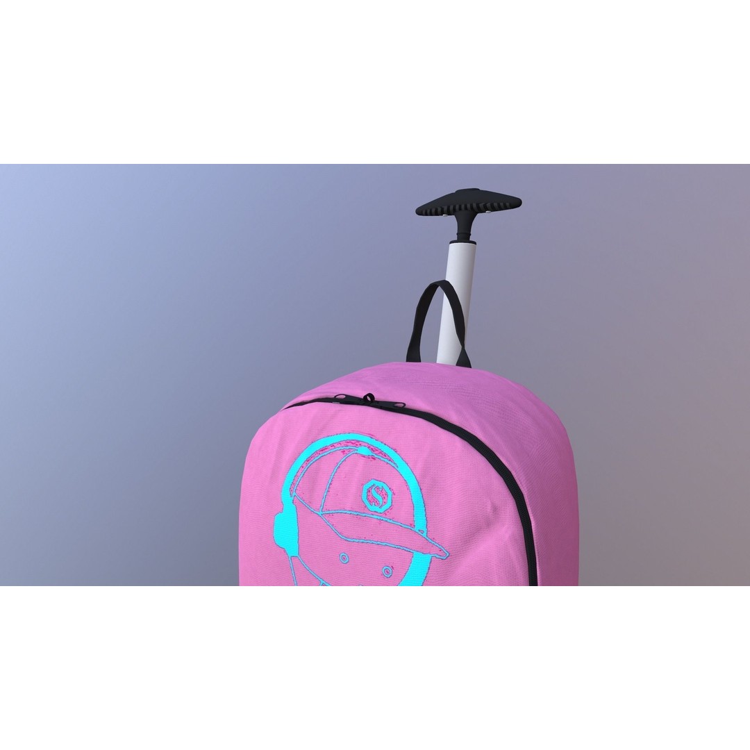 Kono Children Luggage Bag 3D Model – Game Ready PBR Asset, FBX, OBJ - View 18