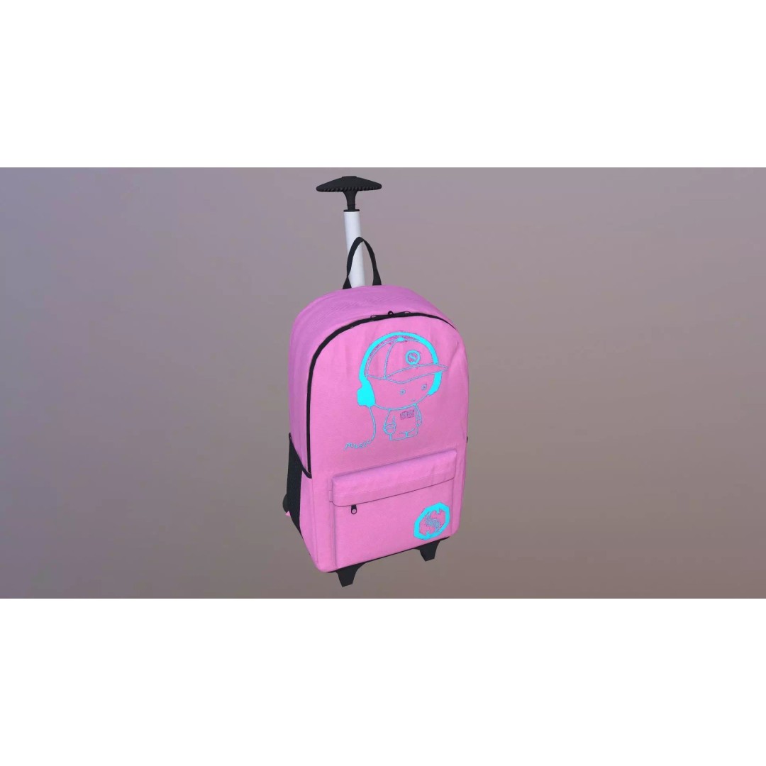 Kono Children Luggage Bag 3D Model – Game Ready PBR Asset, FBX, OBJ - View 2