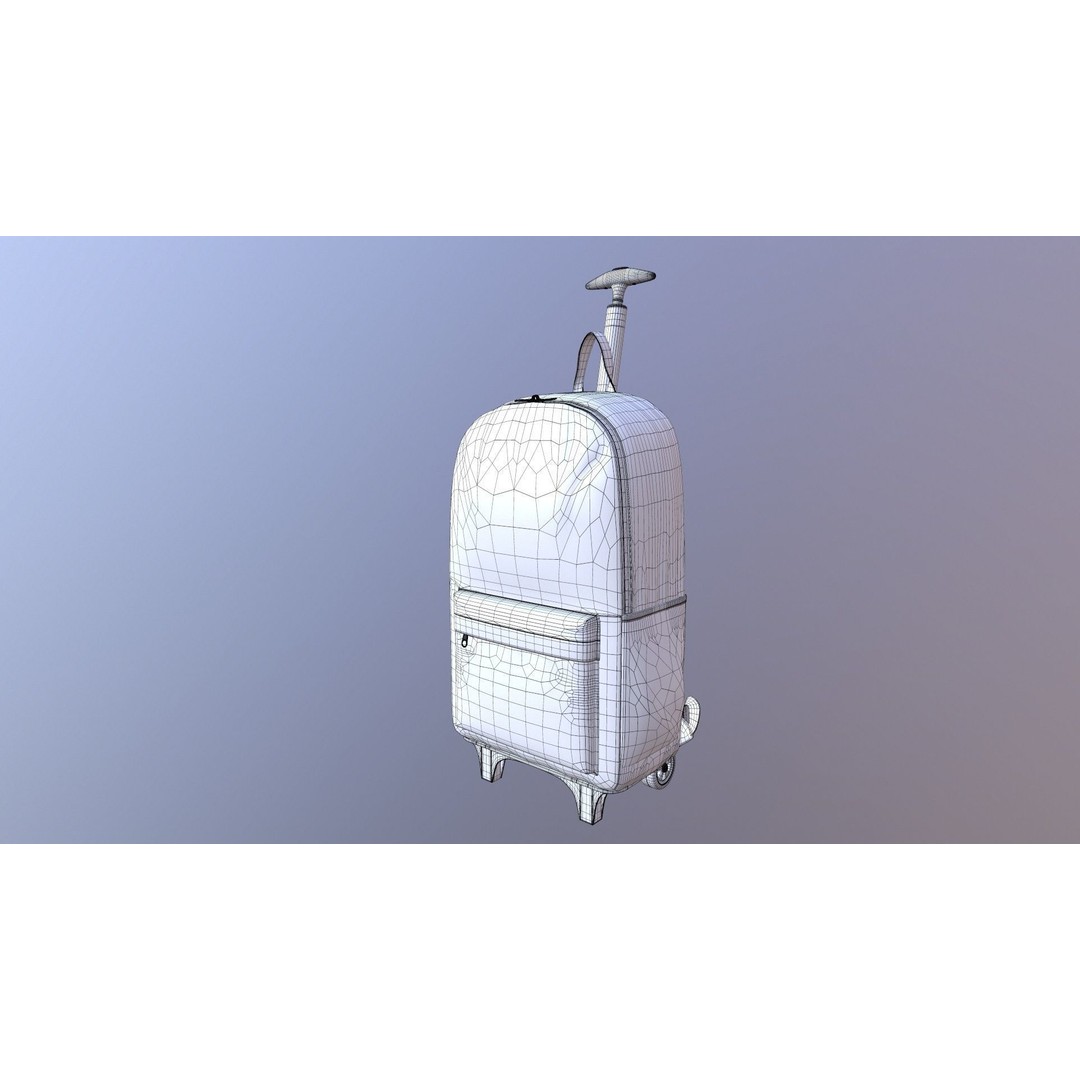 Kono Children Luggage Bag 3D Model – Game Ready PBR Asset, FBX, OBJ - View 26