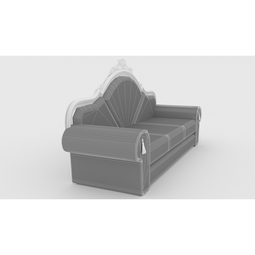 Sofa Rising Sun 3D Model – Modern Fabric Sofa, Game-Ready Formats - View 11