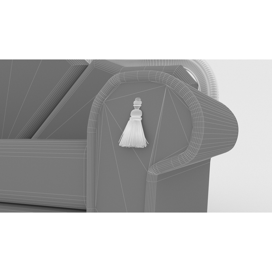 Sofa Rising Sun 3D Model – Modern Fabric Sofa, Game-Ready Formats - View 12