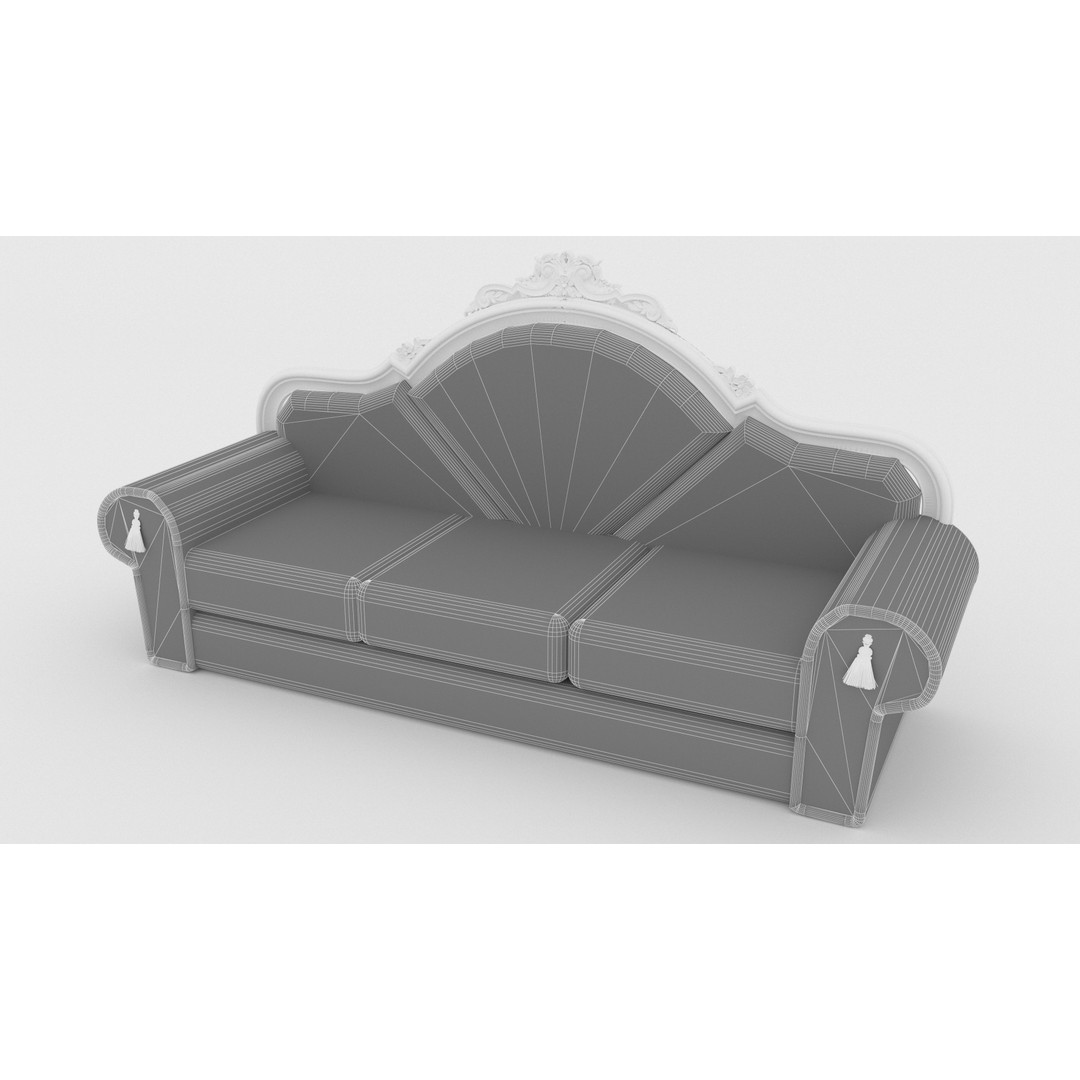 Sofa Rising Sun 3D Model – Modern Fabric Sofa, Game-Ready Formats - View 14
