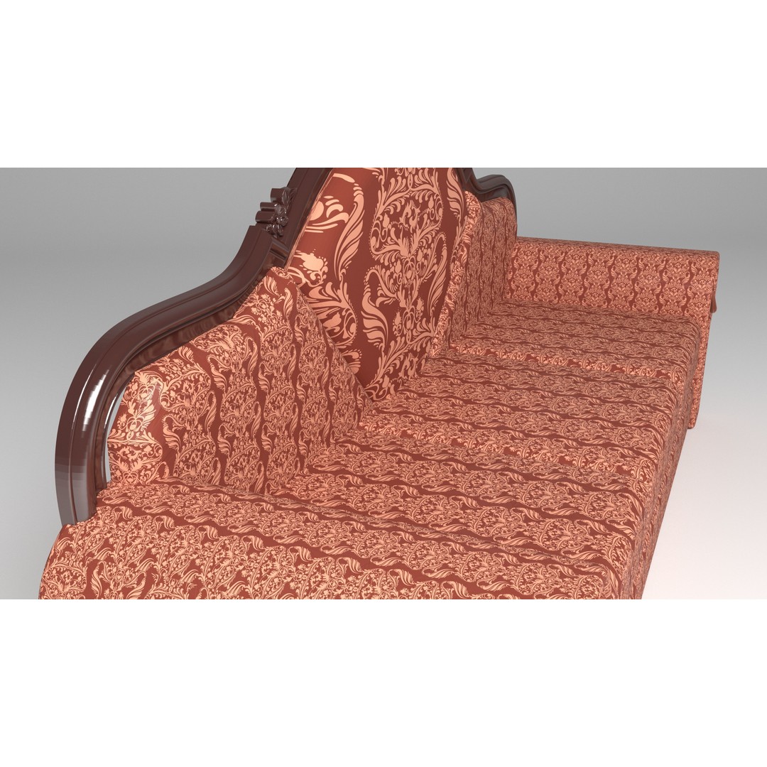 Sofa Rising Sun 3D Model – Modern Fabric Sofa, Game-Ready Formats - View 5