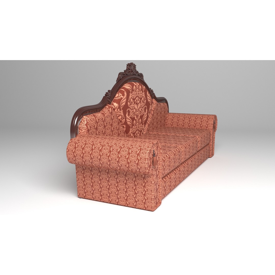 Sofa Rising Sun 3D Model – Modern Fabric Sofa, Game-Ready Formats - View 8