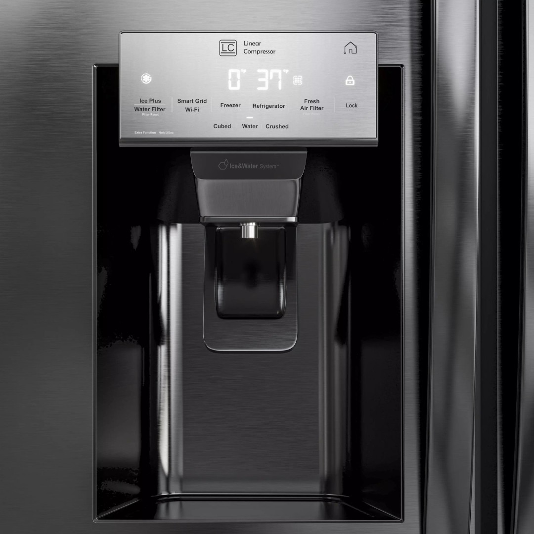 LG Refrigerator 3D Model – Modern 4-Door French Door, PBR Textures, FBX - View 10