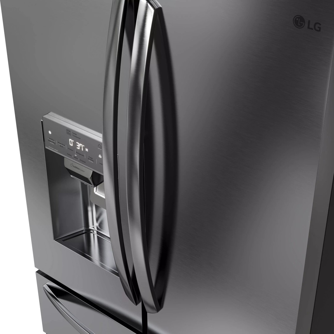 LG Refrigerator 3D Model – Modern 4-Door French Door, PBR Textures, FBX - View 5