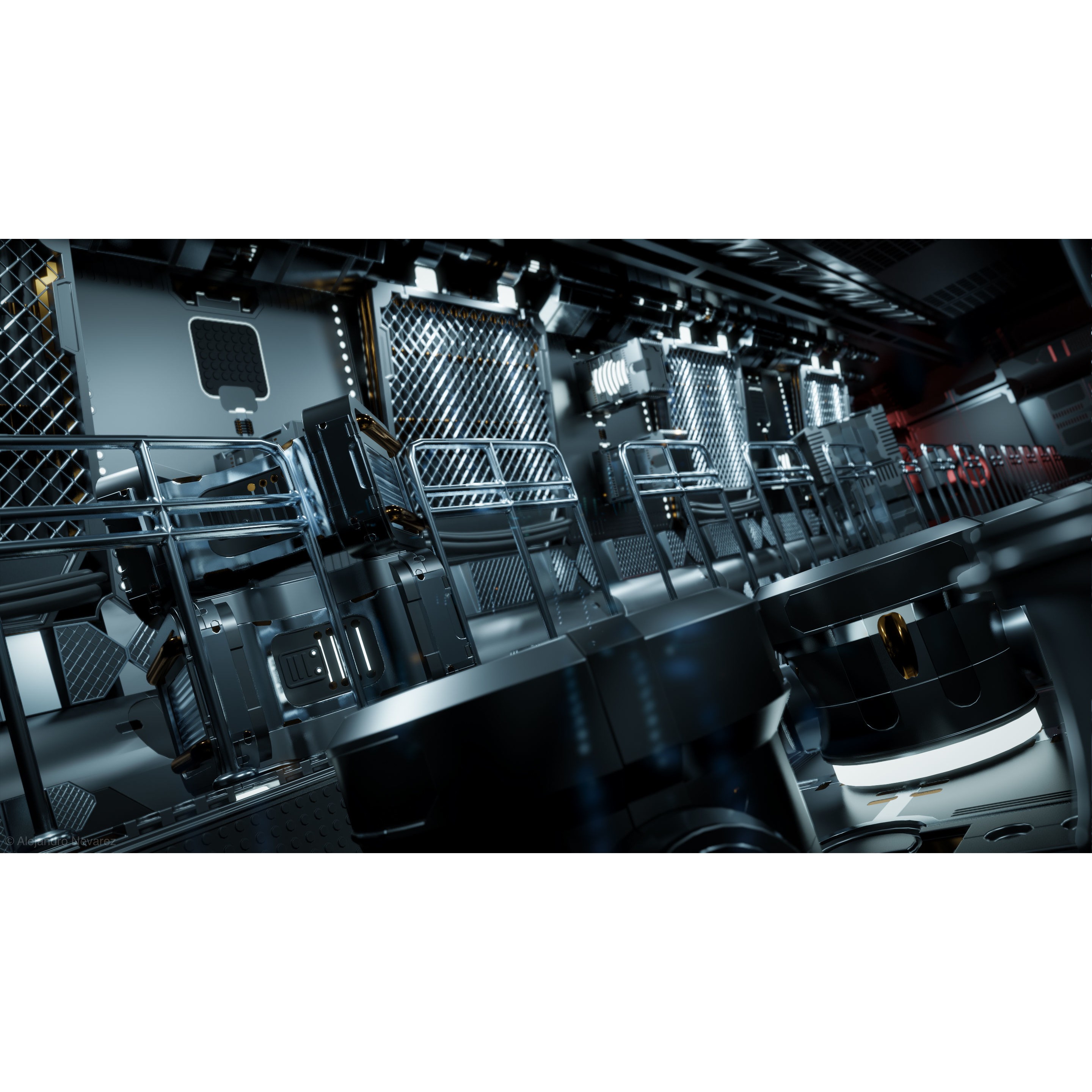 24 Sci-Fi Interior Asset Pack - Game-Ready 3D Model - View 5