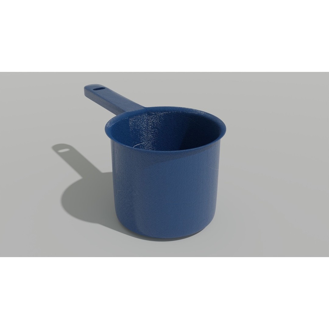 Scoop Plastic 3D Model – Modern Design for Interior Use, FBX & OBJ - View 3