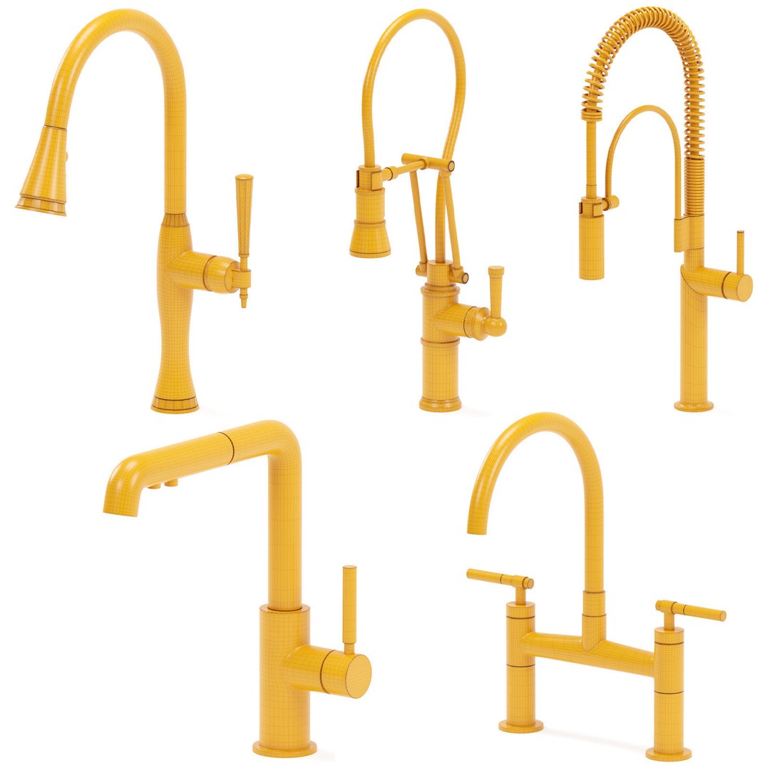 Brizo Kitchen Faucet 3D Model – Classic & Modern Styles, FBX, OBJ - View 8