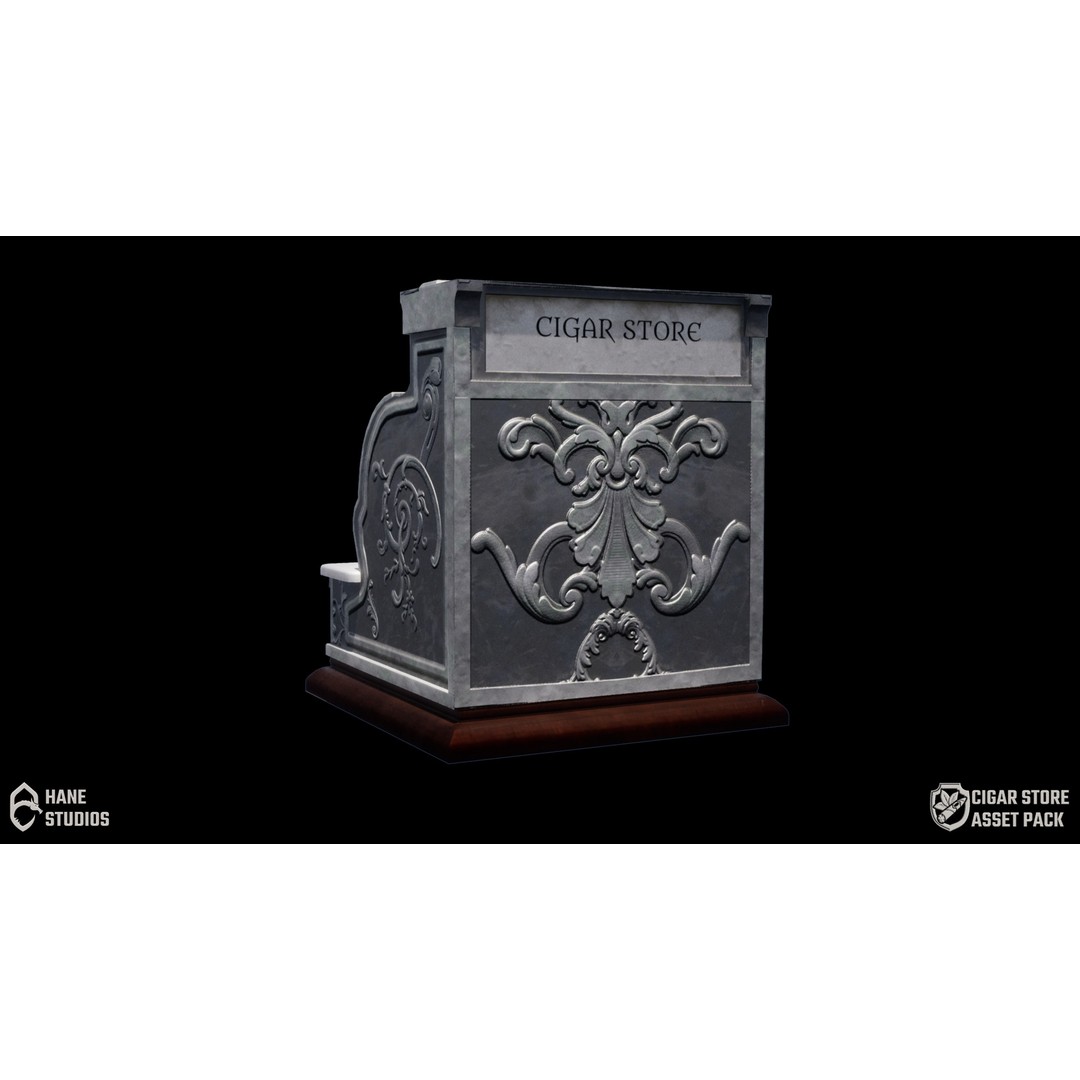 Vintage Cash Register 3D Model – Low Poly Game Ready Asset, FBX - View 6