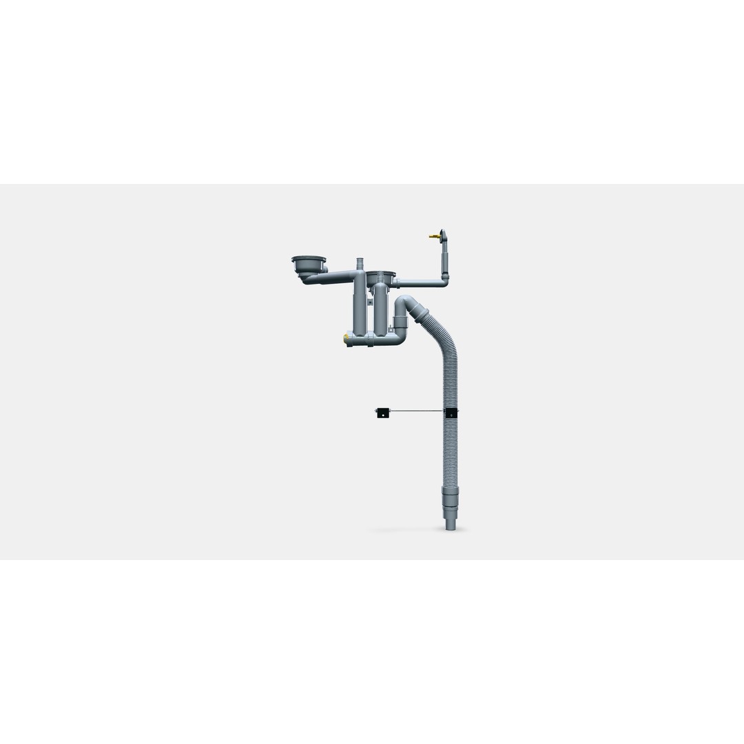 LILLVIKEN Water Trap-Strainer 3D Model – Low Poly Kitchen Fixture, FBX - View 11