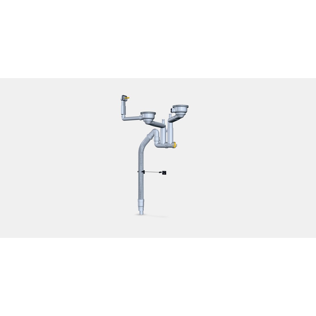 LILLVIKEN Water Trap-Strainer 3D Model – Low Poly Kitchen Fixture, FBX - View 5