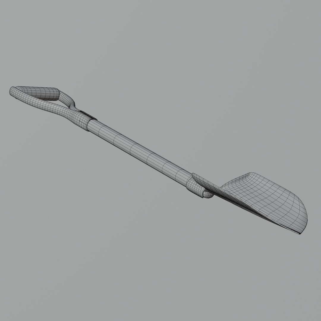 Realistic Shovel 3D Model – Detailed PBR Game Asset, FBX & OBJ