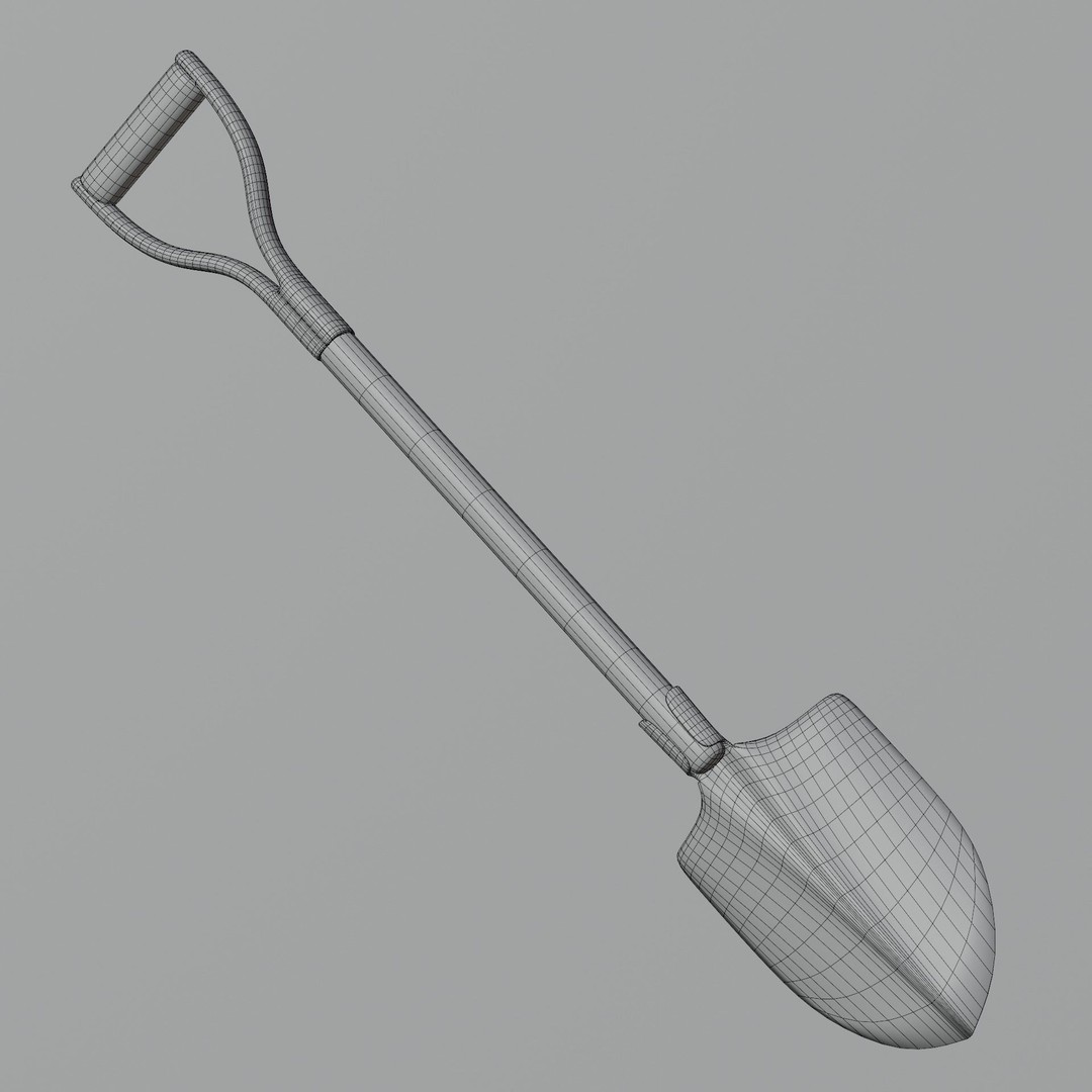 Realistic Shovel 3D Model – Detailed PBR Game Asset, FBX & OBJ - View 5