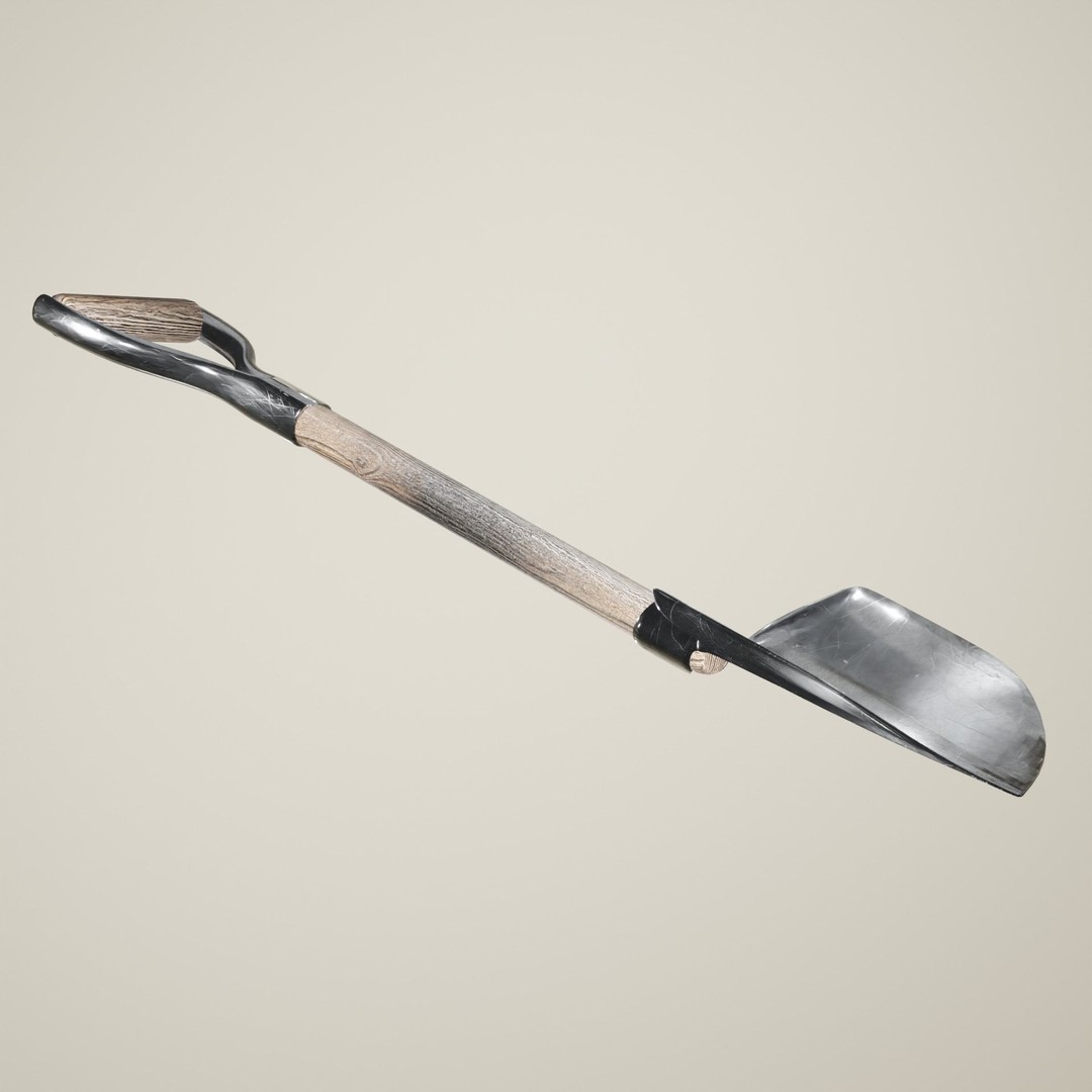 Realistic Shovel 3D Model – Detailed PBR Game Asset, FBX & OBJ - View 6