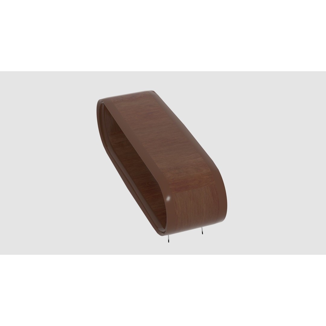 Hoop Coffee Table 3D Model – Low Poly Wooden Design for VR/AR - View 4