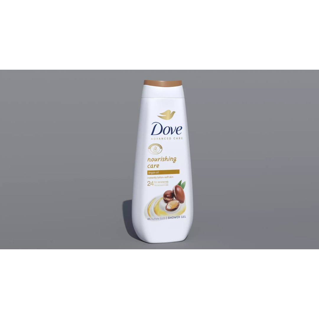 Dove Shower Gel 3D Model – PBR Textured, Game-Ready Formats - View 2