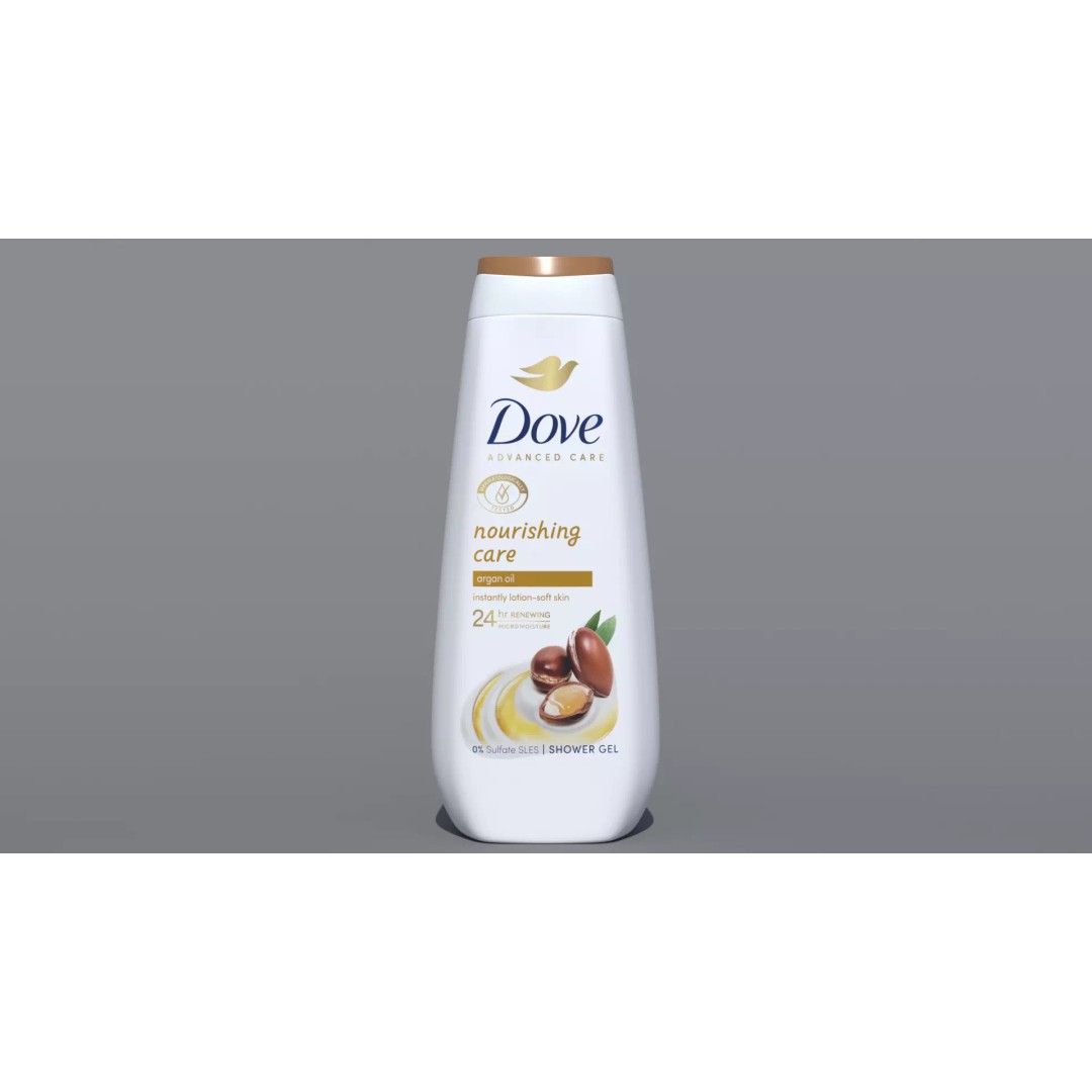 Dove Shower Gel 3D Model – PBR Textured, Game-Ready Formats - View 3