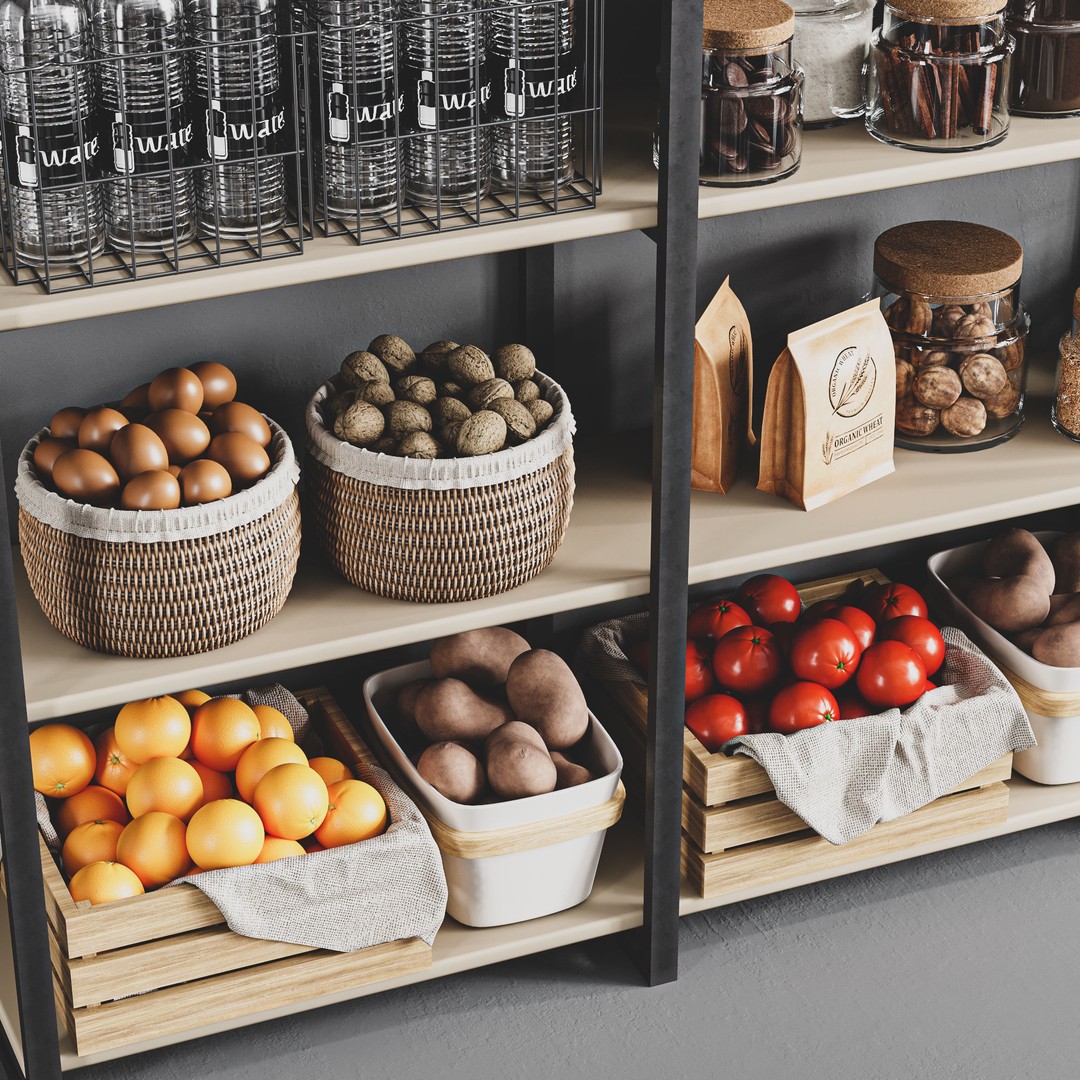 Kitchen Accessories 3D Model – High Poly Asset, FBX & OBJ Formats