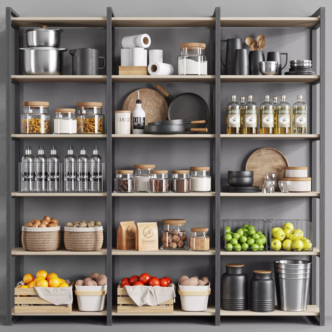 Kitchen Accessories 3D Model – High Poly Asset, FBX & OBJ Formats - View 2