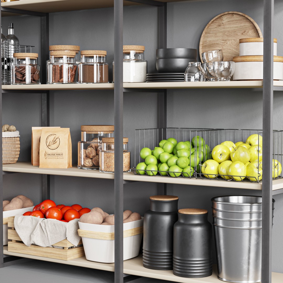 Kitchen Accessories 3D Model – High Poly Asset, FBX & OBJ Formats - View 3