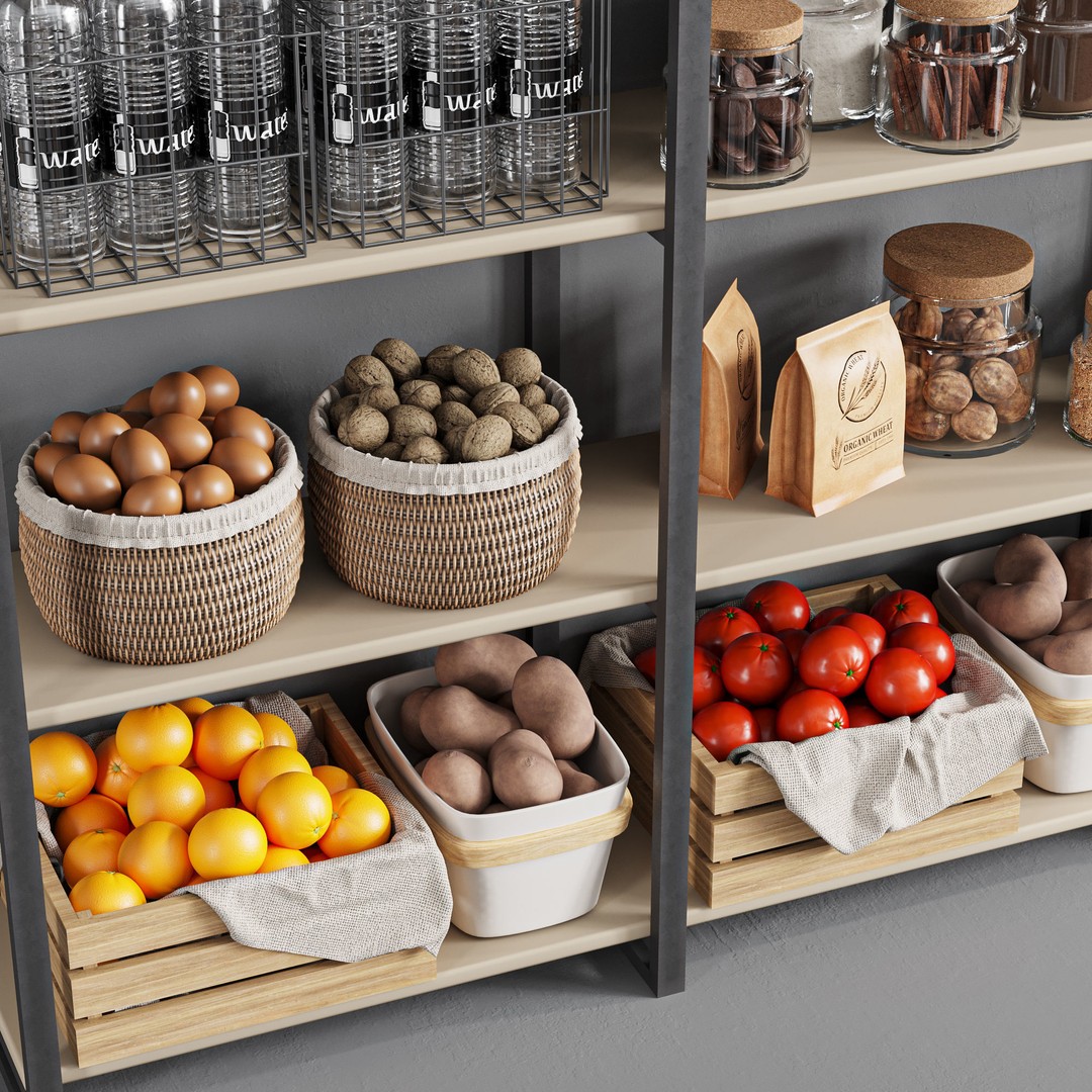 Kitchen Accessories 3D Model – High Poly Asset, FBX & OBJ Formats - View 5