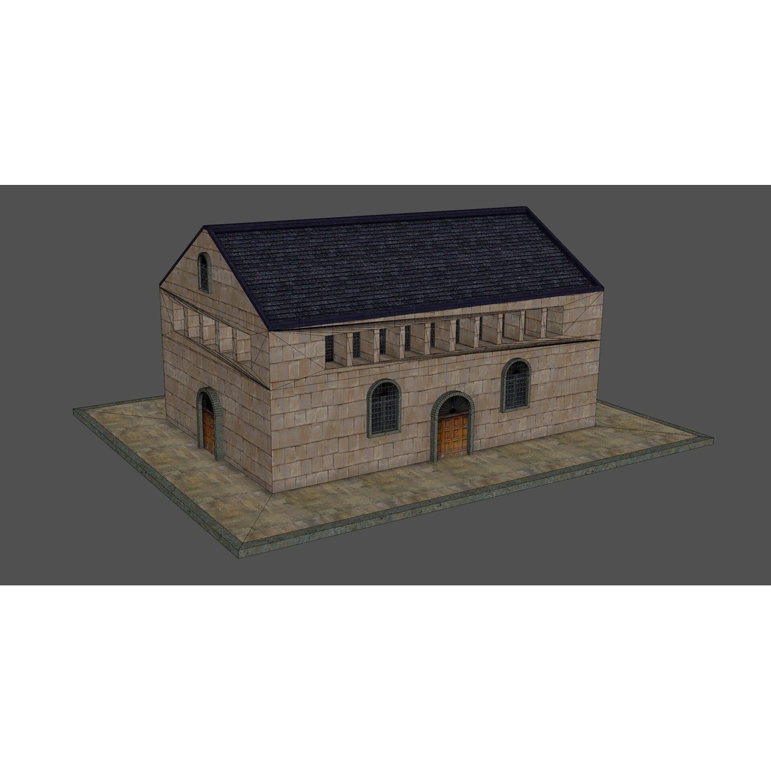 Ancient Pier Building 3D Model – Detailed Game-Ready Asset, FBX, OBJ - View 15